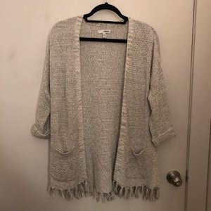 Frayed Grey Cardigan